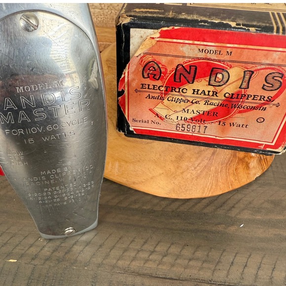 Vintage‎ Andis Master Model M Electric Hair Clippers With Original Box - Picture 2 of 8